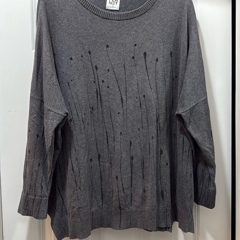 PLANET LONG SLEEVE COTTON SWEATER VGUC sz OS